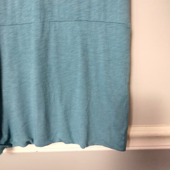 Blue Life Revolve Sz XS Heathered Blue V Neck T Shirt Mini Dress or Cover Up - Picture 3 of 5